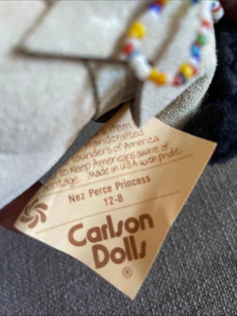 Carlson Dolls Nez Perce Princess Vintage with Baby on back blinking eyes.